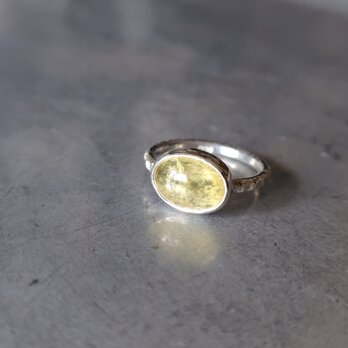 イエローダンビュライトシルバーリング#11.5