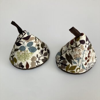 三角鍋つかみ２個セット*リバティタナローンキルト