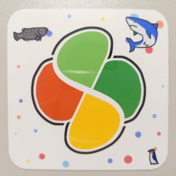 色とりどり動物　高齢者マーク　マグネット　B【ラミネートあり・1枚売り】