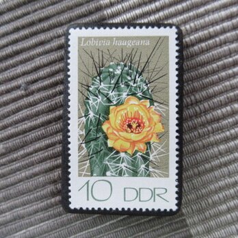 ドイツ　サボテンの花切手ブローチ10831