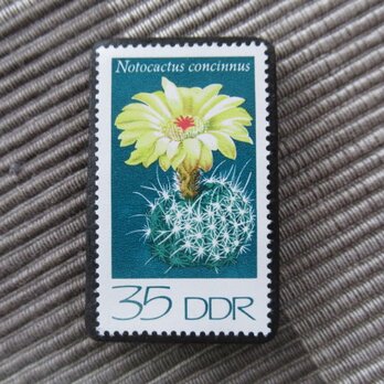 ドイツ　サボテンの花切手ブローチ10835