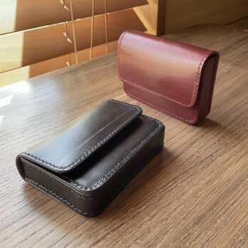 《自立型》レザーカードケース（ブライドルレザー）