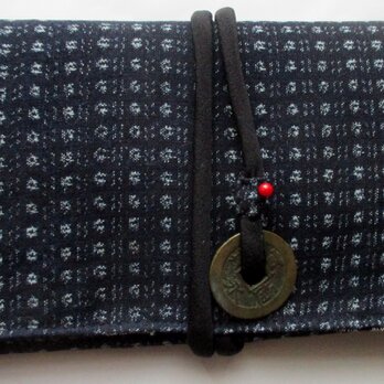 ８６５４　男絣で作った和風財布・ポーチ