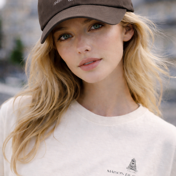 MAISON DE OR ET PUR Logo Cap【Camel】　キャップ　アウトドアキャップ　紫外線対策　夏