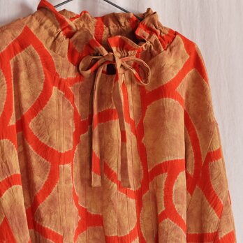 絞り柄リメイクシャツ