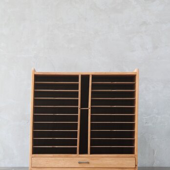 ポストカードケース 古家具/古道具/アンティーク/小箱/収納/ポストカード/棚/カルテケース