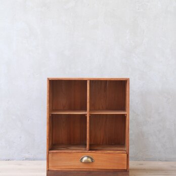 引出付きの木棚 古家具/アンティーク/棚/収納/引出/本棚/古道具