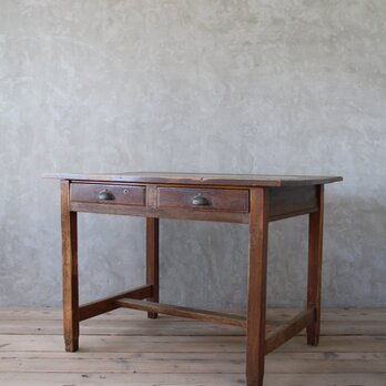 綺麗な形の机 古家具/古道具/アンティーク/机/テーブル/デスク/引出