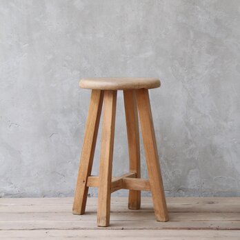 【送料無料】杢の良いスツール 古家具/アンティーク/スツール/無垢/丸イス/椅子