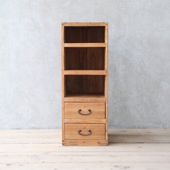 引出付きの木棚 古家具/古道具/アンティーク/本棚/ディスプレイ/収納/棚/引出