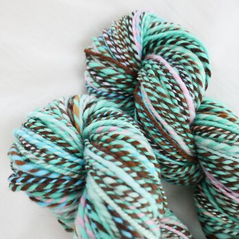 111g/139m｜チョコミント｜手紡ぎ糸