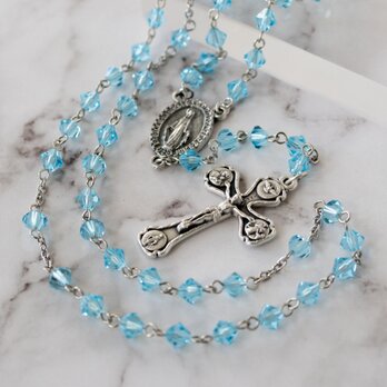 【バースデーカラーのロザリオ】3月/アクアマリン　誕生月カラー　プレシオサ