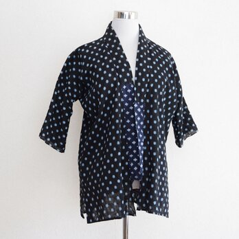 野良着 ジャパンヴィンテージ｜昭和中期 雪ん子絣×十字絣 クレイジーパターン 木綿 古布（裏手ぬぐい）