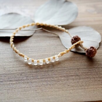 日本の麻&ﾚｲﾝﾎﾞｰﾑｰﾝｽﾄｰﾝのﾌﾞﾚｽﾚｯﾄ