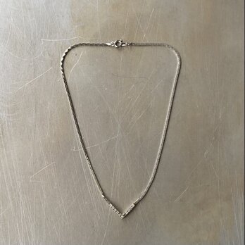 Vintage retro V design crystal bijou necklace