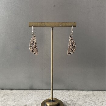 Vintage 00s USA retro textured silver tone metal pierce