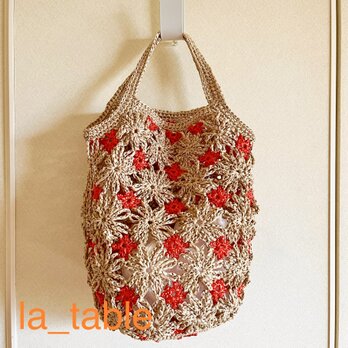 花たくさんのバッグ「SUMMER ORANGE」