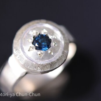 【神石！】スリランカ産「トシッタ」さんのコバルトカラースピネル・シールドリング【青花の盾】