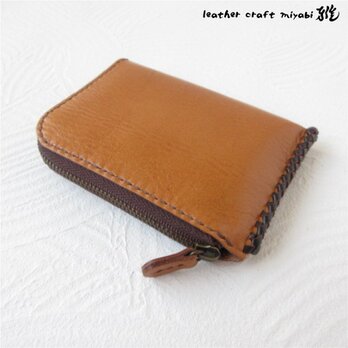 しっかり収納♪《牛革》Ｌ字ファスナー・コインケース・ソフトレザー・0486