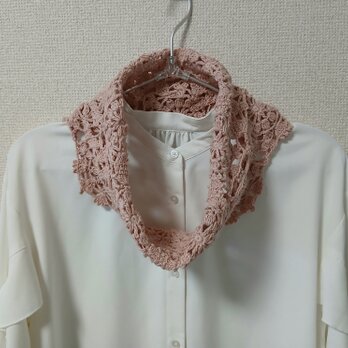 ✳朝露に濡れる花びらハーフスヌード（ピンク）