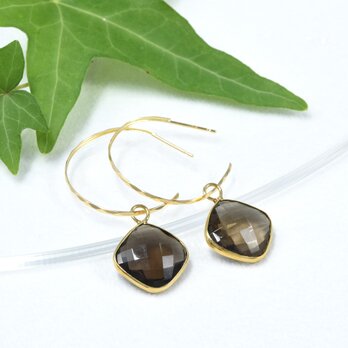 K18 スモーキークォーツ ピアスチャーム CK035CIBSN