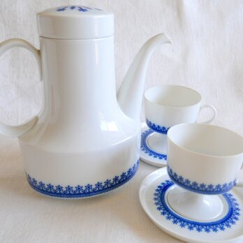 ドイツ製【Rosen Thal】タピオ・ヴィルカラ デザイン ポット,カップ&ソーサーのセット