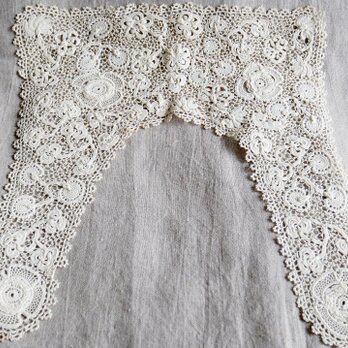 【D】1920年代 アイリッシュクロッシェ／ハンドクロッシェ レース襟飾り