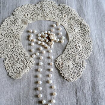 【C】1920年代 アイリッシュクロッシェ／ハンドクロッシェ レース襟飾り
