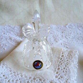 ドイツ製【hofbauer collection】蝶の装飾 クリスタルガラス製 ハンドベル