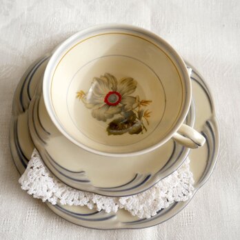 【Schwarzenhammer bavaria 】ドイツ製 アンティーク フローラル トリオセット