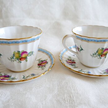 【Spode】スポード Trapnell Sprays トラップネル カップ＆ソーサー 2客セット