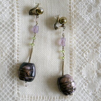 【PELLINI】イタリア・ミラノ ペッリーニ ドロップ型イヤリング