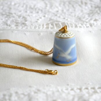 デンマーク製 陶磁器ブランド【B＆G】 指ぬきのペンダント【シーガル】