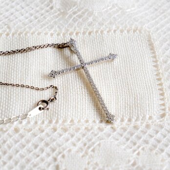 SILVER 華奢な十字架（クロス）型 ネックレス