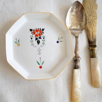 英国製【Shellery】8角形 1930’s スモールプレート