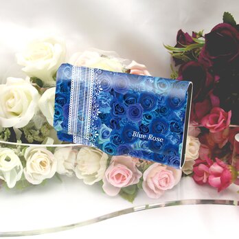 キーケース（マグネット留めタイプ）【ブルーローズⅥ】（名入れ可）