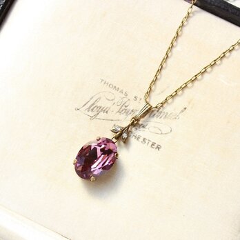 プラム色のときめき　　アンティークの薫り　ペンダント・ネックレス