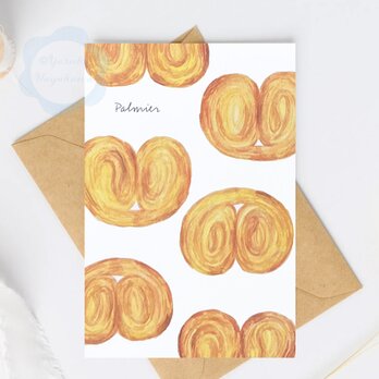 （95）フランスのパイ菓子パルミエ　ポストカード　3枚セット