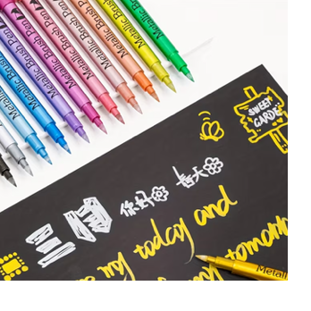 メタリック クラフトマーカーペン 1２色セット　筆