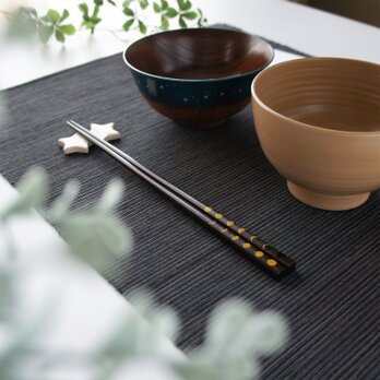 うるし箸　月の満ち欠け　23.5㎝・細み