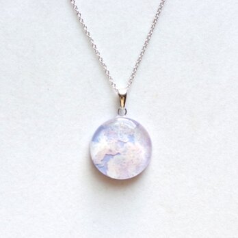 レジンアート　ラウンドペンダント〈紫雲②〉25㎜