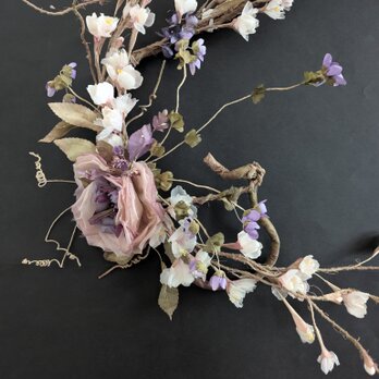 インテリアｶﾞｰﾗﾝﾄﾞ 八重桜とイングリッシュローズ  K4