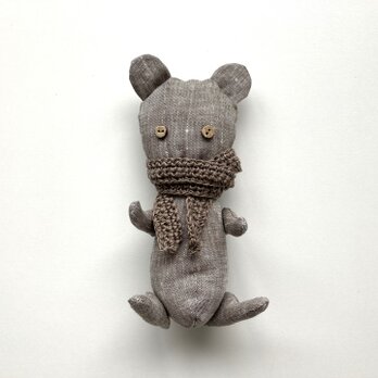 くま（グレイホワイト メランジ）