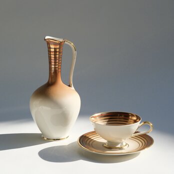 【Mitterteich Bavaria 】ドイツ製 / ヴィンテージ / ミルクジャグとカップ&ソーサーのセット