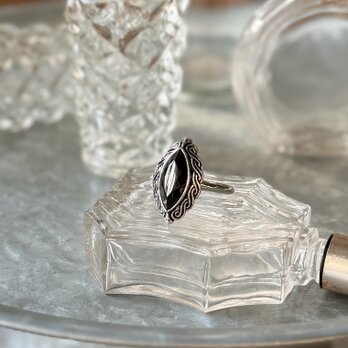 RA160-【 AVON 】エイボン・ヴィンテージリング 1977 "Shadow Play" Silver Tone