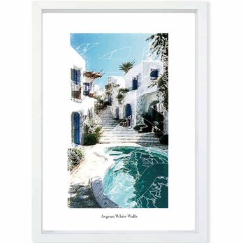 エーゲ海の青い空　風景　送料無料 　あらゆるお部屋のポスター　ポスター　アートポスター　アート/sei検索新着順　4056