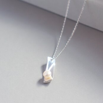 淡水パールとシルバープレートのネックレス【Silver925】