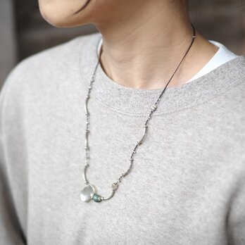 -Karensilver・Jade- code necklace