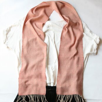 しっとり軽い！　草木染シルクマフラー（インド茜）