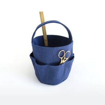 ツールバッグ　お裁縫かばん　ビンテージネイビー